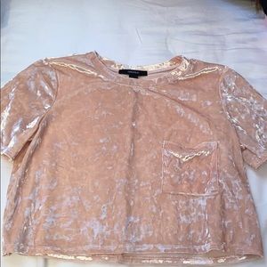 Forever 21 velvet pink top